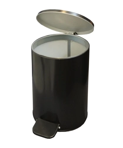 Урна с педалью 10 л (чёрная)