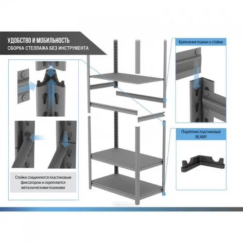 Стеллаж Beamy 800x600x300/2
